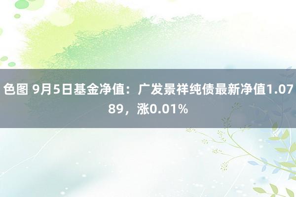 色图 9月5日基金净值：广发景祥纯债最新净值1.0789，涨0.01%