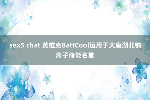 sex5 chat 英维克BattCool运用于大唐湖北钠离子储能名堂