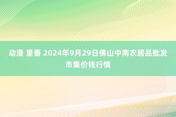 动漫 里番 2024年9月29日佛山中南农居品批发市集价钱行情