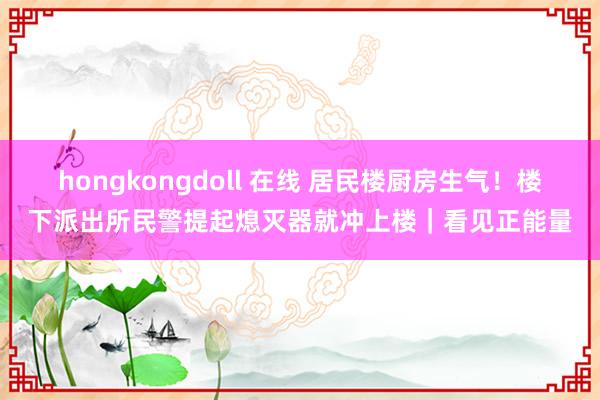 hongkongdoll 在线 居民楼厨房生气！楼下派出所民警提起熄灭器就冲上楼｜看见正能量