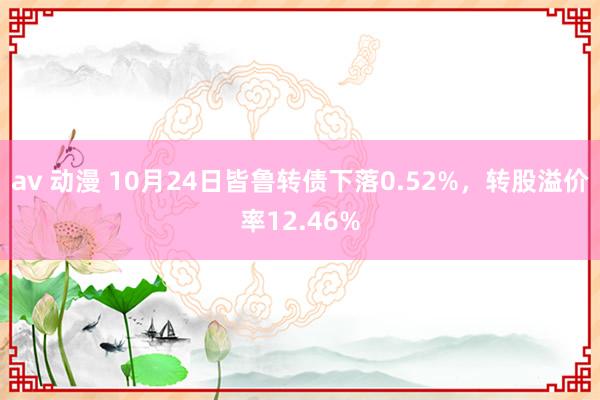 av 动漫 10月24日皆鲁转债下落0.52%，转股溢价率12.46%