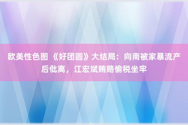 欧美性色图 《好团圆》大结局：向南被家暴流产后仳离，江宏斌贿赂偷税坐牢