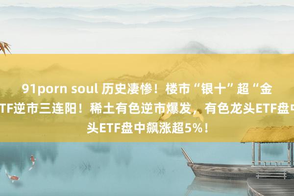 91porn soul 历史凄惨！楼市“银十”超“金九”，地产ETF逆市三连阳！稀土有色逆市爆发，有色龙头ETF盘中飙涨超5%！