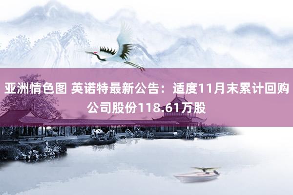 亚洲情色图 英诺特最新公告：适度11月末累计回购公司股份118.61万股