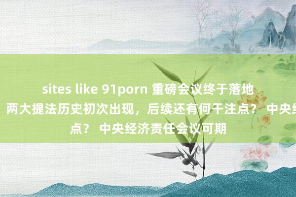 sites like 91porn 重磅会议终于落地！大超外界预期，两大提法历史初次出现，后续还有何干注点？ 中央经济责任会议可期