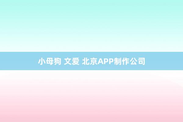 小母狗 文爱 北京APP制作公司