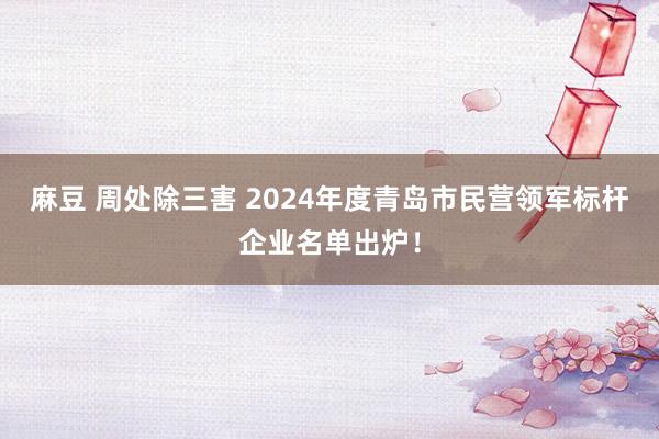 麻豆 周处除三害 2024年度青岛市民营领军标杆企业名单出炉！