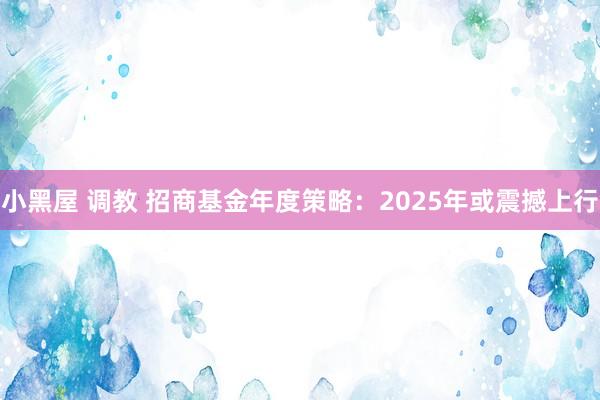 小黑屋 调教 招商基金年度策略：2025年或震撼上行