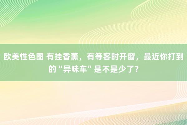 欧美性色图 有挂香薰，有等客时开窗，最近你打到的“异味车”是不是少了？