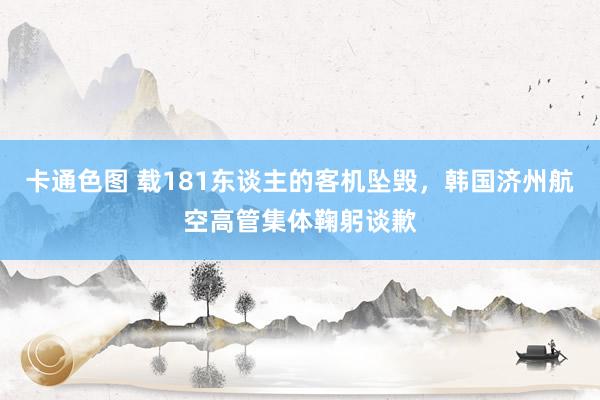 卡通色图 载181东谈主的客机坠毁，韩国济州航空高管集体鞠躬谈歉