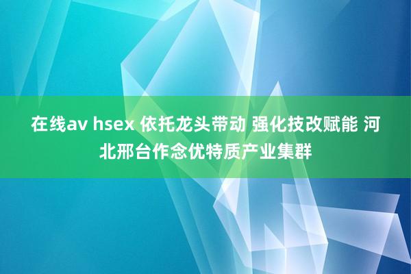 在线av hsex 依托龙头带动 强化技改赋能 河北邢台作念优特质产业集群