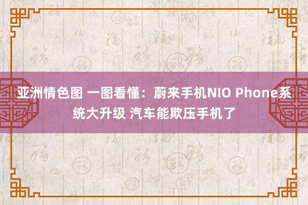 亚洲情色图 一图看懂：蔚来手机NIO Phone系统大升级 汽车能欺压手机了