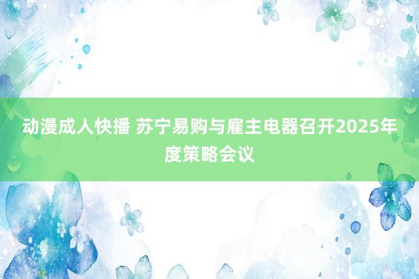 动漫成人快播 苏宁易购与雇主电器召开2025年度策略会议