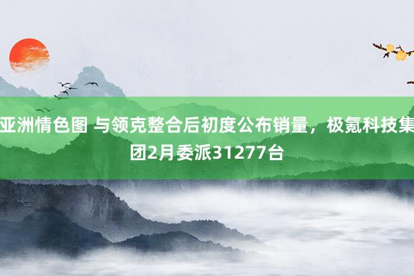 亚洲情色图 与领克整合后初度公布销量，极氪科技集团2月委派31277台