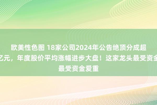 欧美性色图 18家公司2024年公告绝顶分成超170亿元，年度股价平均涨幅进步大盘！这家龙头最受资金爱重